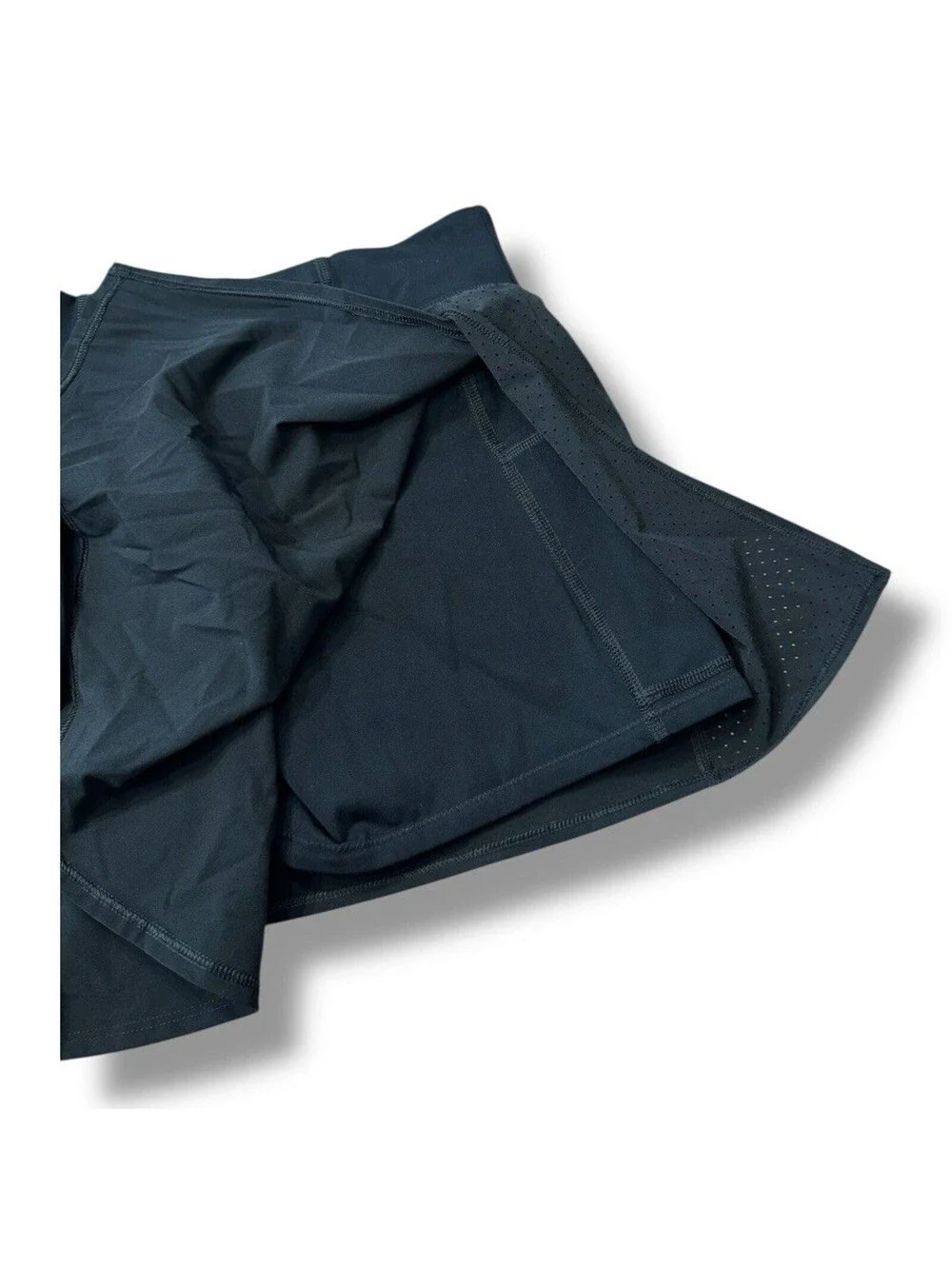 SPANX Shape Get Moving Black Skort Activewear Perforated Shorts Women’s Sz S